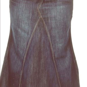 Plus Size Denim Maxi Skirt